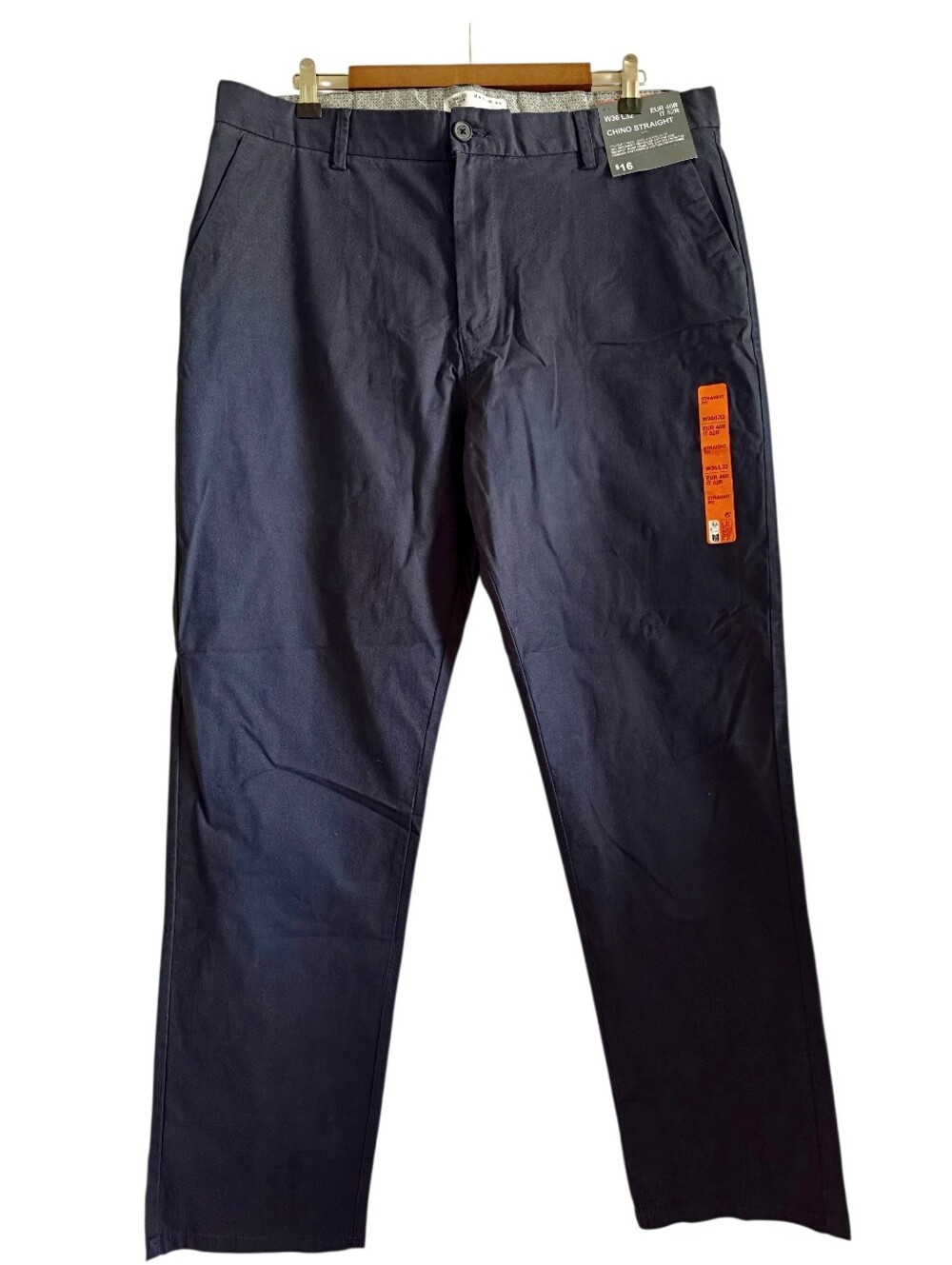 Denim&Co Navy Straight Chinos for Men